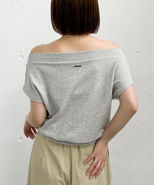 archives（アルシーヴ）の「フレンチオフショルスウェット（スウェット・レディース・グレー/オフホワイト/ネイビー・MEDIUM）」の8枚目の写真