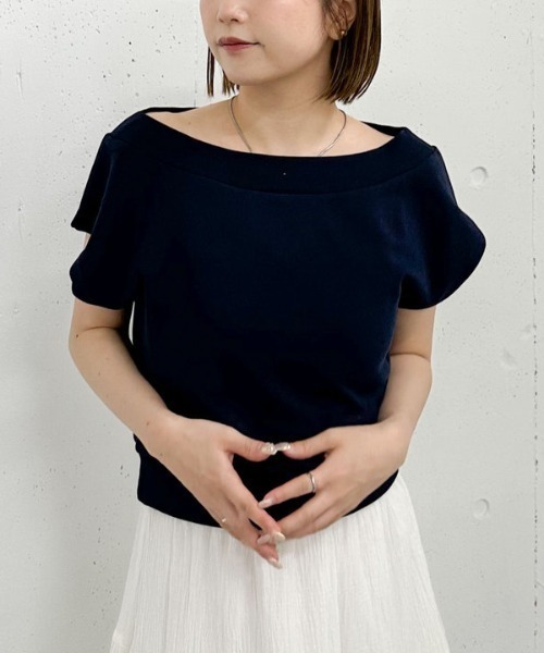 archives（アルシーヴ）の「フレンチオフショルスウェット（スウェット・レディース・グレー/オフホワイト/ネイビー・MEDIUM）」の20枚目の写真