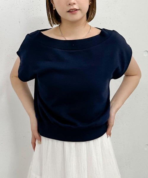 archives（アルシーヴ）の「フレンチオフショルスウェット（スウェット・レディース・グレー/オフホワイト/ネイビー・MEDIUM）」の22枚目の写真