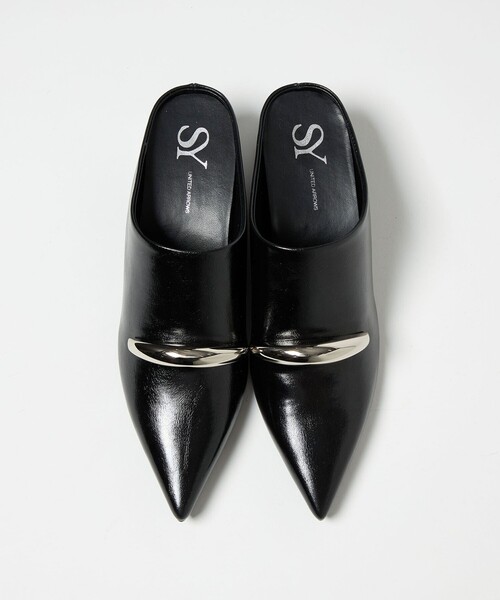 SY UNITED ARROWS(シーユナイテッドアローズ)の「<SY> ポインテッドインヒールウェッジミュール サンダル55↑(サンダル・レディース・オフホワイト/ブラック/ネイビー・22cm/22.5cm/23cm/23.5cm/24cm/24.5cm/25cm)」の12枚目の写真