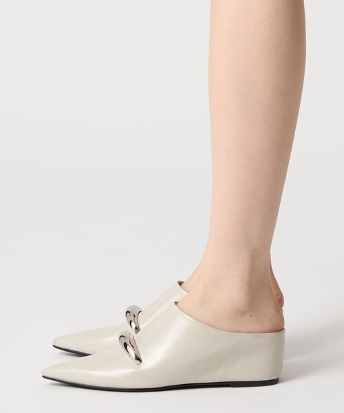 SY UNITED ARROWS(シーユナイテッドアローズ)の「<SY> ポインテッドインヒールウェッジミュール サンダル55↑(サンダル・レディース・オフホワイト/ブラック/ネイビー・22cm/22.5cm/23cm/23.5cm/24cm/24.5cm/25cm)」の18枚目の写真