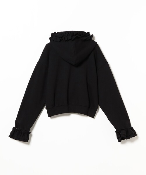 CAROLINA GLASER（カロリナ グレイサー）の「フリルスウェット フーディ（スウェット・レディース・グレー/ブラック・ONE SIZE）」の6枚目の写真