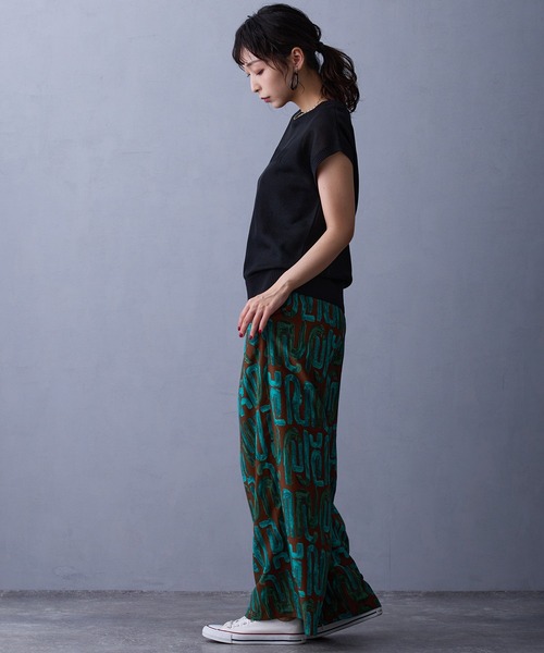 NICOLE white（ニコルホワイト）の「半袖ニットプルオーバー（ニット/セーター・レディース・ブラウン/グレー/ブラック・FREE）」の14枚目の写真