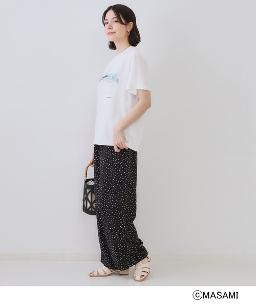 OPAQUE.CLIP(オペークドットクリップ)の「風景イラストプリントTシャツ(Tシャツ/カットソー・レディース・ブラック/ホワイト/ホワイト系1・38/40)」の6枚目の写真