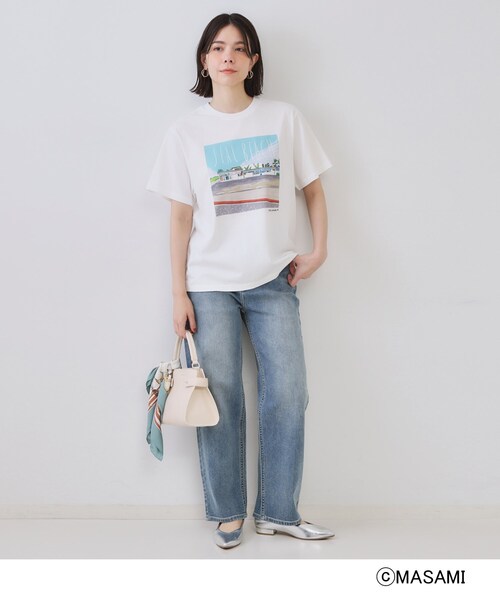 OPAQUE.CLIP(オペークドットクリップ)の「風景イラストプリントTシャツ(Tシャツ/カットソー・レディース・ブラック/ホワイト/ホワイト系1・38/40)」の13枚目の写真
