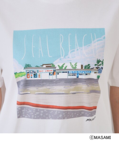 OPAQUE.CLIP(オペークドットクリップ)の「風景イラストプリントTシャツ(Tシャツ/カットソー・レディース・ブラック/ホワイト/ホワイト系1・38/40)」の15枚目の写真