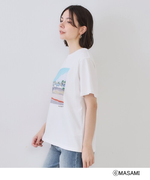 OPAQUE.CLIP(オペークドットクリップ)の「風景イラストプリントTシャツ(Tシャツ/カットソー・レディース・ブラック/ホワイト/ホワイト系1・38/40)」の17枚目の写真
