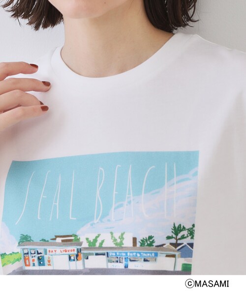 OPAQUE.CLIP(オペークドットクリップ)の「風景イラストプリントTシャツ(Tシャツ/カットソー・レディース・ブラック/ホワイト/ホワイト系1・38/40)」の19枚目の写真