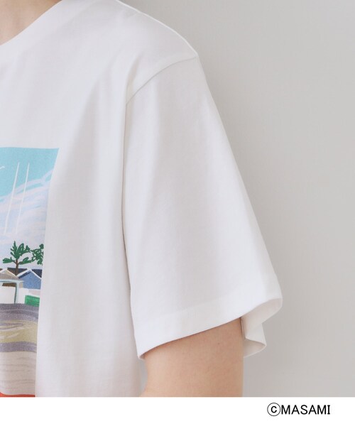 OPAQUE.CLIP(オペークドットクリップ)の「風景イラストプリントTシャツ(Tシャツ/カットソー・レディース・ブラック/ホワイト/ホワイト系1・38/40)」の20枚目の写真
