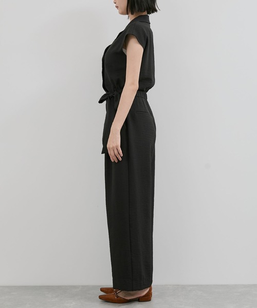 VIS（ビス）の「エアタン加工リラックスロンパース（サロペット/オーバーオール・レディース・ブラック/ベージュ系その他・FREE）」の20枚目の写真