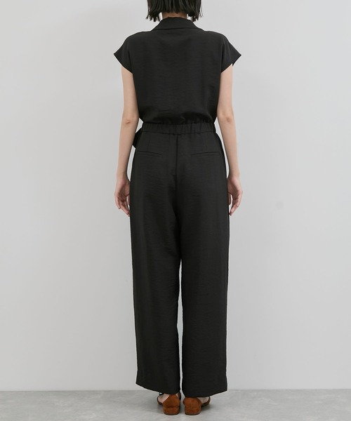 VIS（ビス）の「エアタン加工リラックスロンパース（サロペット/オーバーオール・レディース・ブラック/ベージュ系その他・FREE）」の9枚目の写真