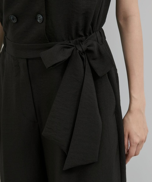 VIS（ビス）の「エアタン加工リラックスロンパース（サロペット/オーバーオール・レディース・ブラック/ベージュ系その他・FREE）」の12枚目の写真