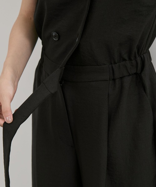 VIS（ビス）の「エアタン加工リラックスロンパース（サロペット/オーバーオール・レディース・ブラック/ベージュ系その他・FREE）」の13枚目の写真