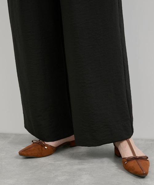 VIS（ビス）の「エアタン加工リラックスロンパース（サロペット/オーバーオール・レディース・ブラック/ベージュ系その他・FREE）」の14枚目の写真