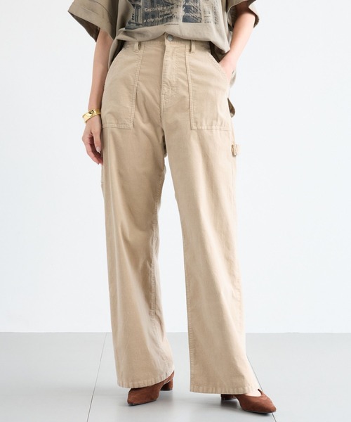 BARNYARDSTORM（バンヤードストーム）の「BARNYARDSTORM / コーデュロイペインターパンツ / マシンウォッシャブル（チノパンツ・レディース・ブラウン/ベージュ・S/M）」の8枚目の写真