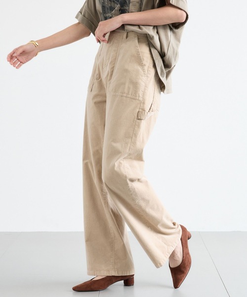 BARNYARDSTORM（バンヤードストーム）の「BARNYARDSTORM / コーデュロイペインターパンツ / マシンウォッシャブル（チノパンツ・レディース・ブラウン/ベージュ・S/M）」の10枚目の写真