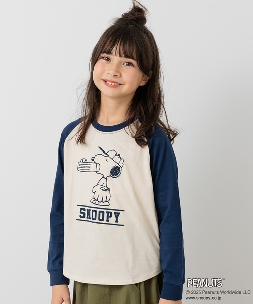 PEANUTS(ピーナッツ)の「〈ピーナッツ〉長袖Tシャツ(Tシャツ/カットソー・キッズ・ネイビー/ミント/ブラック/スモークピンク・110cm/100cm/120cm/130cm/140cm/150cm/160cm)」の3枚目の写真