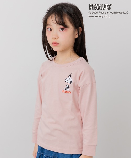 PEANUTS(ピーナッツ)の「〈ピーナッツ〉長袖Tシャツ(Tシャツ/カットソー・キッズ・ネイビー/ミント/ブラック/スモークピンク・110cm/100cm/120cm/130cm/140cm/150cm/160cm)」の4枚目の写真
