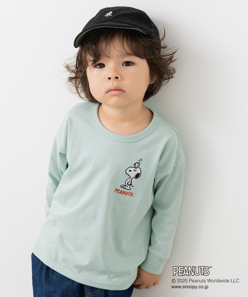 PEANUTS(ピーナッツ)の「〈ピーナッツ〉長袖Tシャツ(Tシャツ/カットソー・キッズ・ネイビー/ミント/ブラック/スモークピンク・110cm/100cm/120cm/130cm/140cm/150cm/160cm)」の2枚目の写真