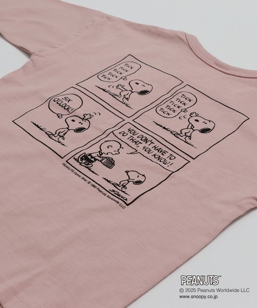 PEANUTS(ピーナッツ)の「〈ピーナッツ〉長袖Tシャツ(Tシャツ/カットソー・キッズ・ネイビー/ミント/ブラック/スモークピンク・110cm/100cm/120cm/130cm/140cm/150cm/160cm)」の17枚目の写真