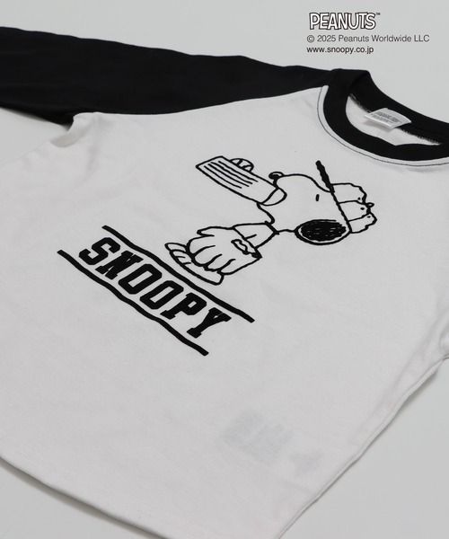 PEANUTS(ピーナッツ)の「〈ピーナッツ〉長袖Tシャツ(Tシャツ/カットソー・キッズ・ネイビー/ミント/ブラック/スモークピンク・110cm/100cm/120cm/130cm/140cm/150cm/160cm)」の19枚目の写真