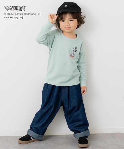 PEANUTS(ピーナッツ)の「〈ピーナッツ〉長袖Tシャツ(Tシャツ/カットソー・キッズ・ネイビー/ミント/ブラック/スモークピンク・110cm/100cm/120cm/130cm/140cm/150cm/160cm)」の20枚目の写真