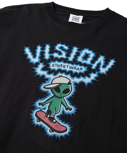 VISION STREET WEAR（ヴィジョンストリートウェア）の「【VISION STREET WEAR】オリジナルグラフィック スケーター エイリアン フロントプリント ロングスリーブTシャツ（Tシャツ/カットソー・レディース・ホワイト/ライトグレー/ブラック・MEDIUM/LARGE/X-LARGE）」の11枚目の写真