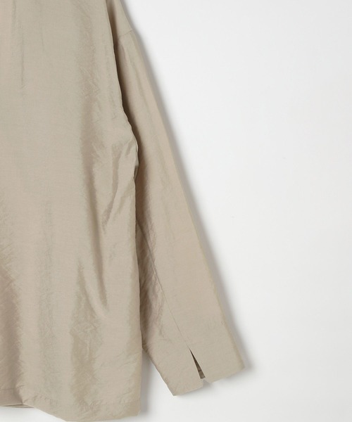 BAYFLOW（ベイフロー）の「[夏から秋まで着られる]ダブルブレストシアージャケット（テーラードジャケット・レディース・ダークブラウン/ブラック/グレイッシュベージュ・SMALL/MEDIUM）」の22枚目の写真