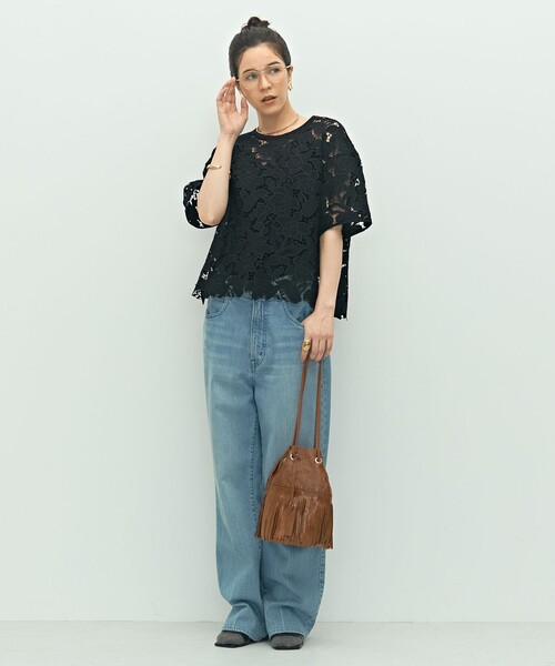 NOLLEY’S Sophi(ノーリーズソフィ)の「レースTブラウス(シャツ/ブラウス・レディース・ブラック/ホワイト・38)」の17枚目の写真