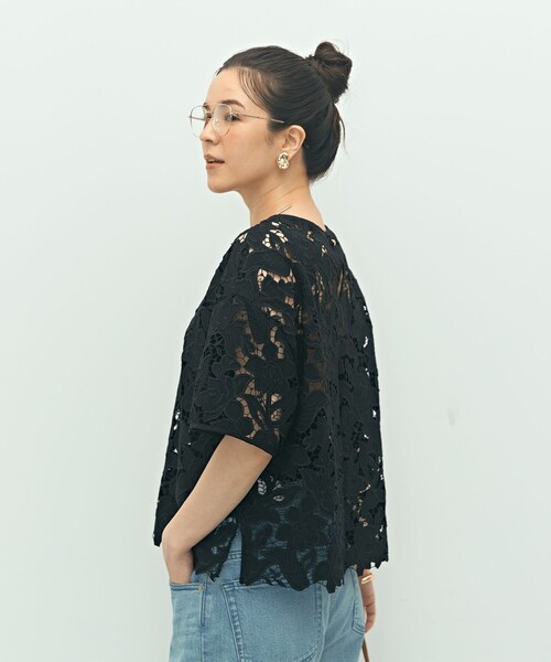 NOLLEY’S Sophi(ノーリーズソフィ)の「レースTブラウス(シャツ/ブラウス・レディース・ブラック/ホワイト・38)」の20枚目の写真