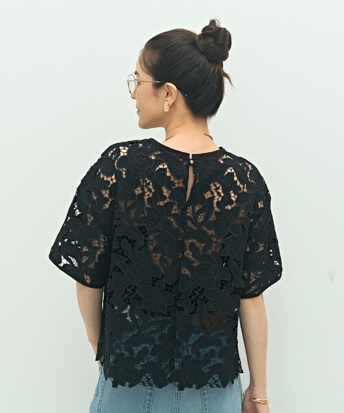 NOLLEY’S Sophi(ノーリーズソフィ)の「レースTブラウス(シャツ/ブラウス・レディース・ブラック/ホワイト・38)」の21枚目の写真