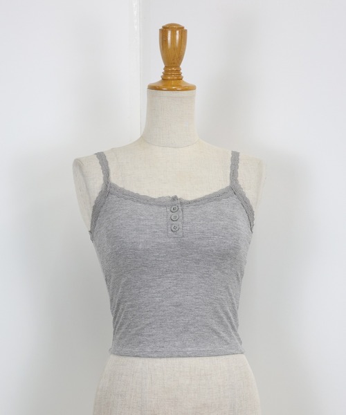 BLUEEAST（ブルーイースト）の「カップ付きレースストラップキャミソール（キャミソール・レディース・ホワイト/グレー/ブラック・MEDIUM）」の13枚目の写真