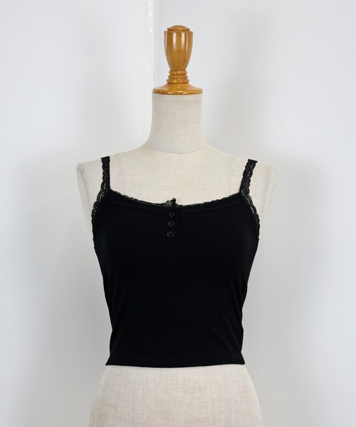 BLUEEAST（ブルーイースト）の「カップ付きレースストラップキャミソール（キャミソール・レディース・ホワイト/グレー/ブラック・MEDIUM）」の12枚目の写真