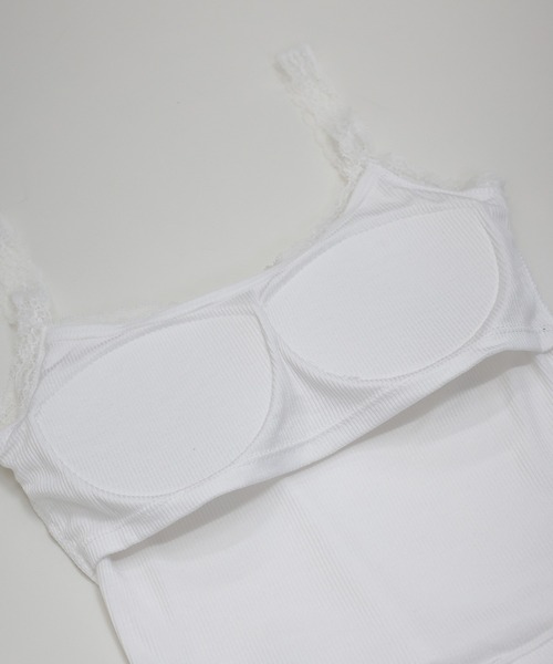 BLUEEAST（ブルーイースト）の「カップ付きレースストラップキャミソール（キャミソール・レディース・ホワイト/グレー/ブラック・MEDIUM）」の10枚目の写真