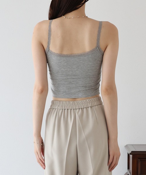 BLUEEAST（ブルーイースト）の「カップ付きレースストラップキャミソール（キャミソール・レディース・ホワイト/グレー/ブラック・MEDIUM）」の15枚目の写真