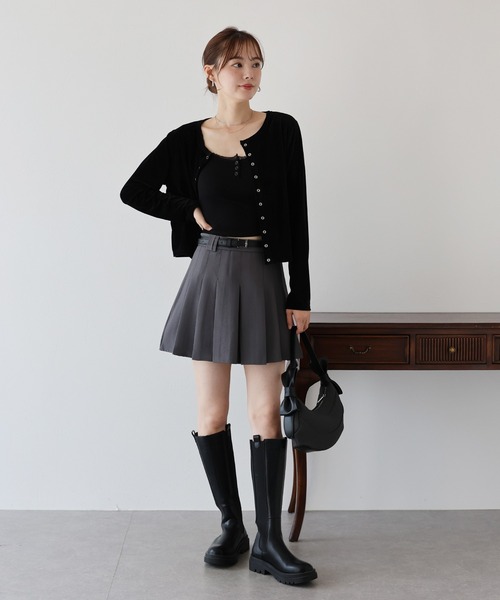 BLUEEAST（ブルーイースト）の「カップ付きレースストラップキャミソール（キャミソール・レディース・ホワイト/グレー/ブラック・MEDIUM）」の18枚目の写真