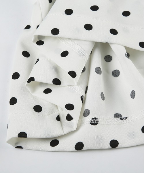 gossip!ロサンゼルス(ゴシップロサンゼルス)の「Y2K ラウンドカラー ドット柄パフスリーブブラウス(Tシャツ/カットソー・レディース・ドット・FREE)」の11枚目の写真