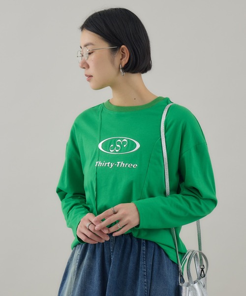 Paradise Picnic（パラダイスピクニック）の「33℃ メタリックロゴTシャツ（Tシャツ/カットソー・レディース・ホワイト/ブラック/グリーン・FREE）」の15枚目の写真