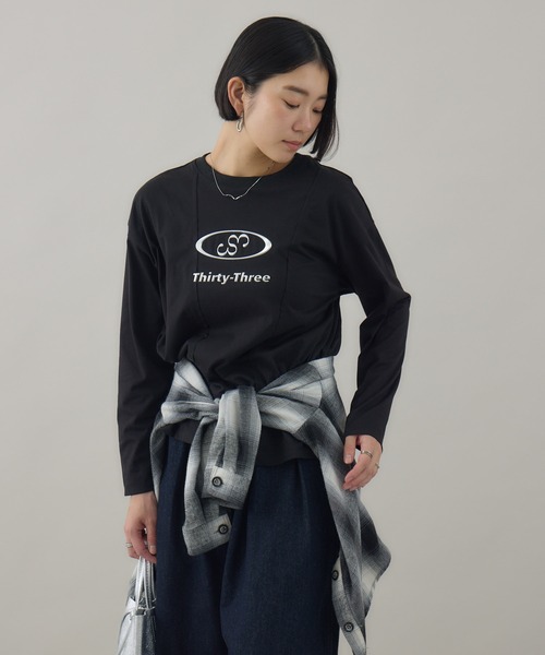 Paradise Picnic（パラダイスピクニック）の「33℃ メタリックロゴTシャツ（Tシャツ/カットソー・レディース・ホワイト/ブラック/グリーン・FREE）」の9枚目の写真