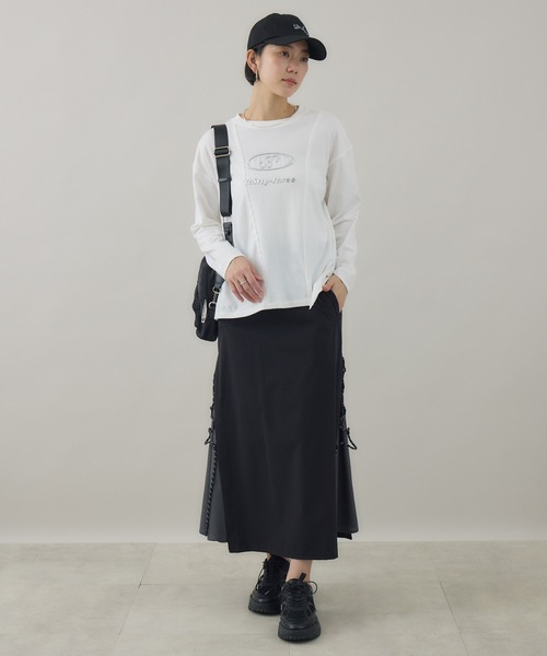 Paradise Picnic（パラダイスピクニック）の「33℃ メタリックロゴTシャツ（Tシャツ/カットソー・レディース・ホワイト/ブラック/グリーン・FREE）」の16枚目の写真