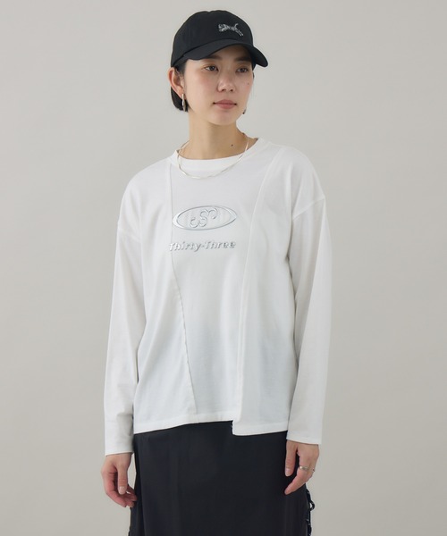 Paradise Picnic（パラダイスピクニック）の「33℃ メタリックロゴTシャツ（Tシャツ/カットソー・レディース・ホワイト/ブラック/グリーン・FREE）」の22枚目の写真