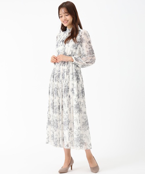 MISCH MASCH（ミッシュマッシュ）の「フラワージュイプリーツワンピース（ワンピース・レディース・ブラウン/レッド/アイボリー・S/M）」の5枚目の写真