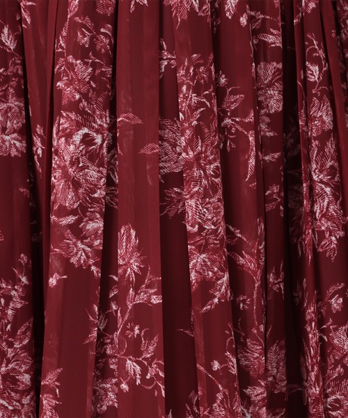 MISCH MASCH（ミッシュマッシュ）の「フラワージュイプリーツワンピース（ワンピース・レディース・ブラウン/レッド/アイボリー・S/M）」の18枚目の写真