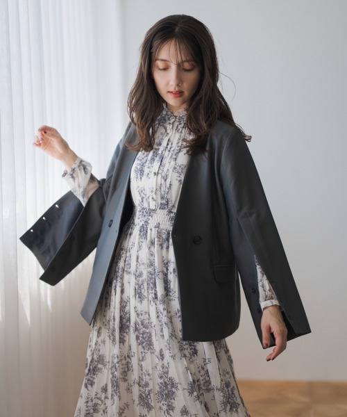 2025秋冬新作 フラワージュイプリーツワンピース（ワンピース）｜MISCH