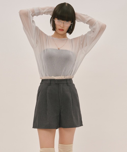 loin nuit(ロワンニュイ)の「frill layered short pants / フリルレイヤードショートパンツ(その他パンツ・レディース・ネイビー/ブラウン/グレー・FREE)」の9枚目の写真