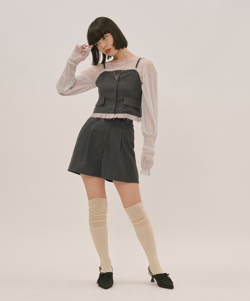loin nuit(ロワンニュイ)の「frill layered short pants / フリルレイヤードショートパンツ(その他パンツ・レディース・ネイビー/ブラウン/グレー・FREE)」の13枚目の写真