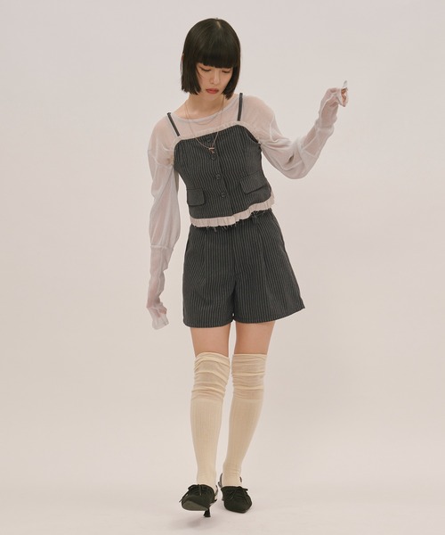 loin nuit(ロワンニュイ)の「frill layered short pants / フリルレイヤードショートパンツ(その他パンツ・レディース・ネイビー/ブラウン/グレー・FREE)」の14枚目の写真
