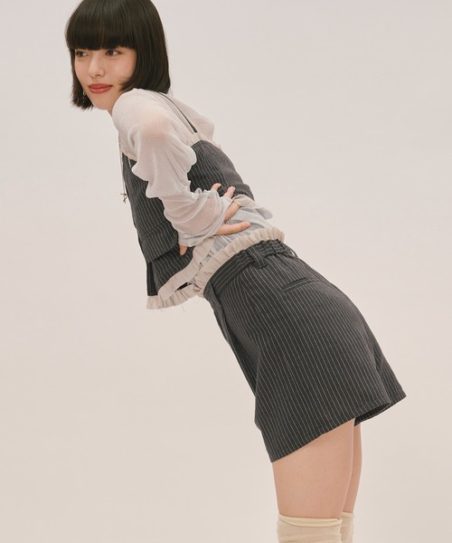 loin nuit(ロワンニュイ)の「frill layered short pants / フリルレイヤードショートパンツ(その他パンツ・レディース・ネイビー/ブラウン/グレー・FREE)」の15枚目の写真