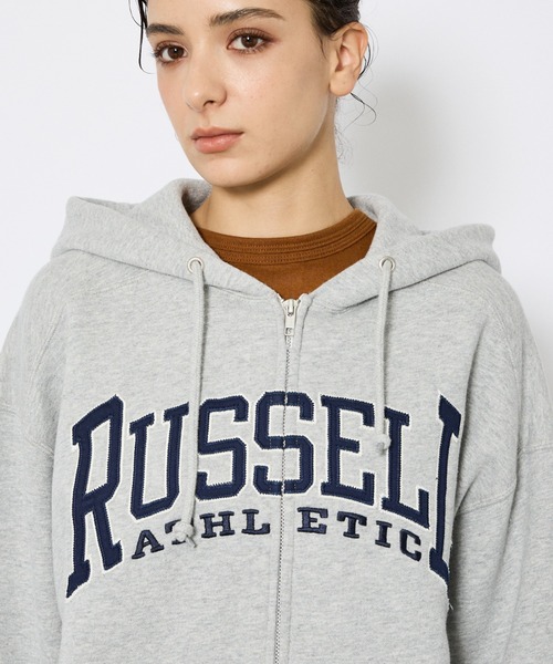 Russell Athletic(ラッセルアスレティック)の「【RUSSELL ATHLETIC/ラッセル アスレチック】フロントロゴスウェットジップフーディー/ユニセックス(パーカー・メンズ・ネイビー/グレー/ブラウン・M/L/XL)」の9枚目の写真