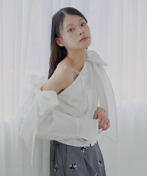 Chico | 【SALON by Chico】アシメデザインビッグリボンシャツ(シャツ/ブラウス)